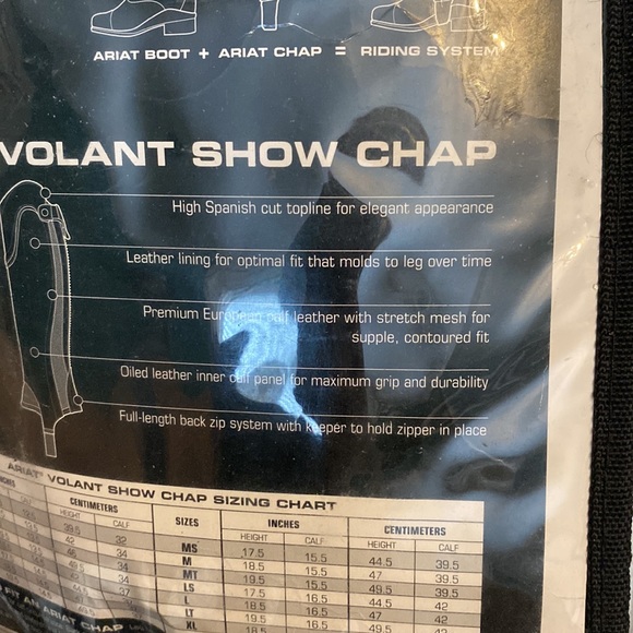 🐴 ARIAT Volant Show Chap - Picture 6 of 8